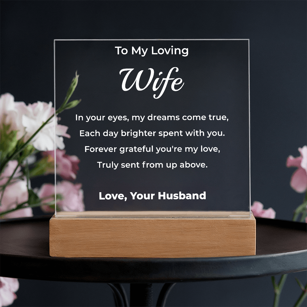 ShineOn Fulfillment Jewelry Battery Powered LED Base To Wife From Husband - LED Plaque