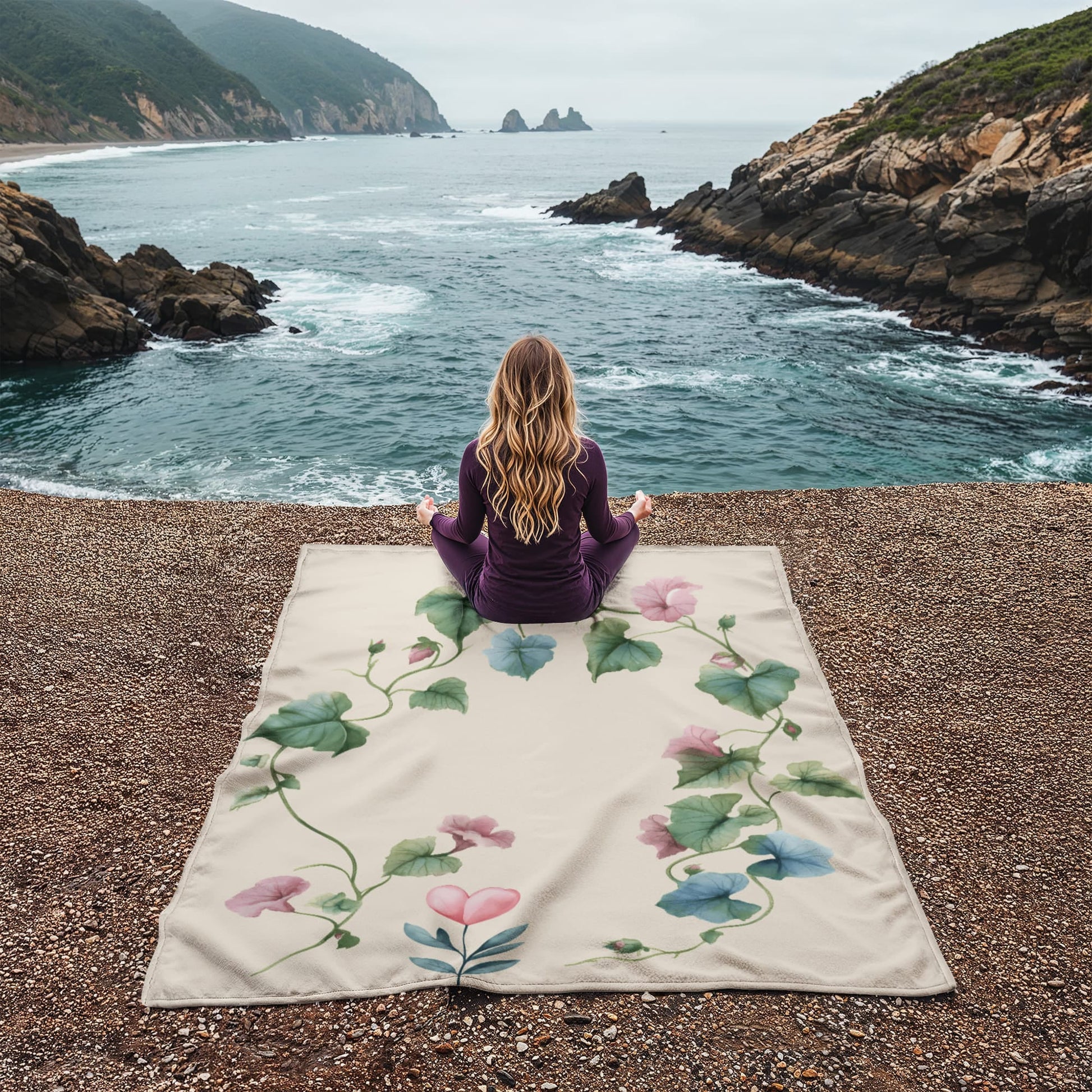 ShineOn Fulfillment Jewelry Botanical Bliss Coral Fleece Blanket - GHR1213