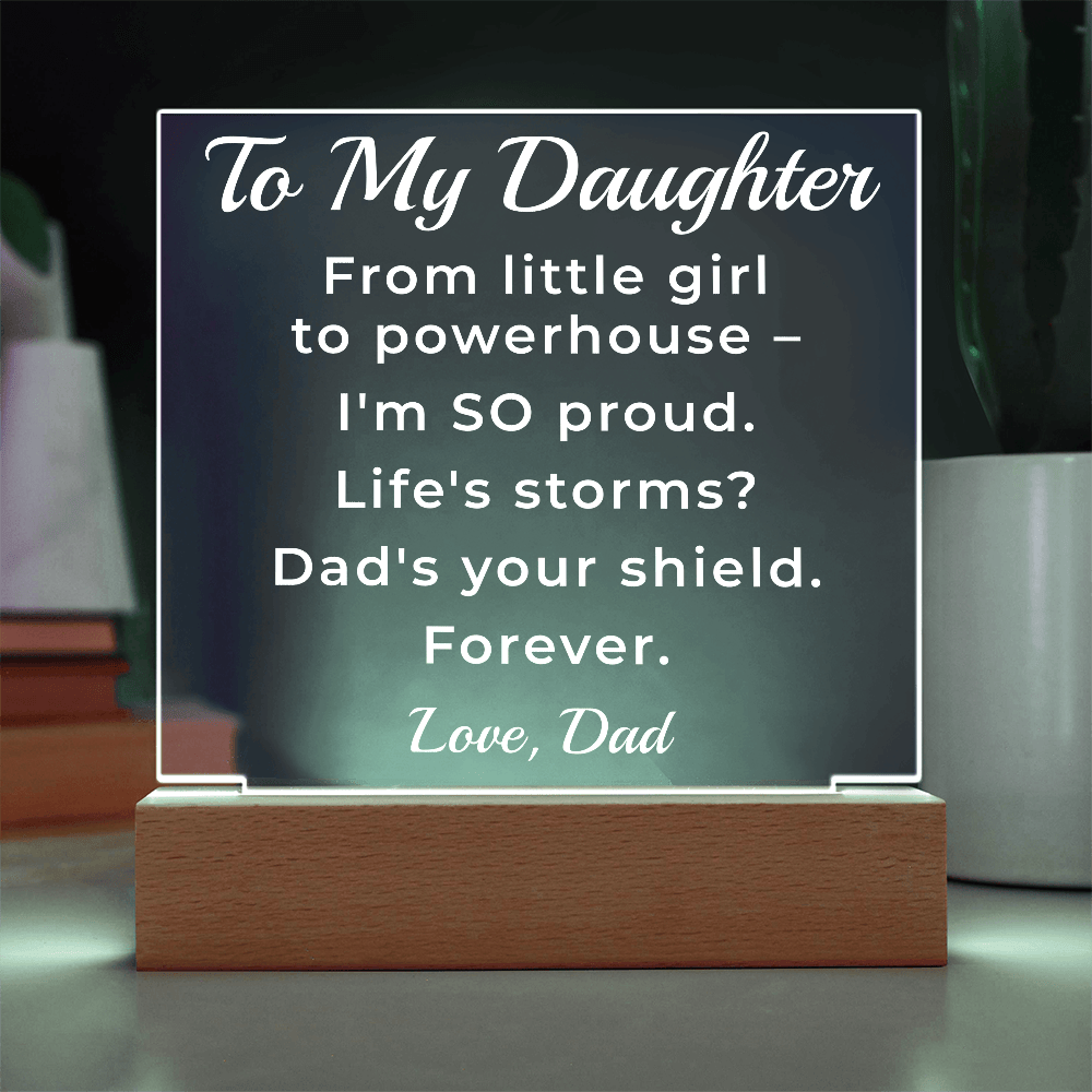 ShineOn Fulfillment Jewelry Dad->Daughter - LED Acrylic Plaque - GHR1252
