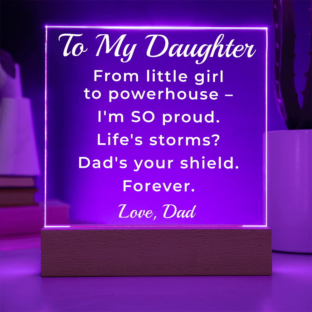 ShineOn Fulfillment Jewelry Dad->Daughter - LED Acrylic Plaque - GHR1252