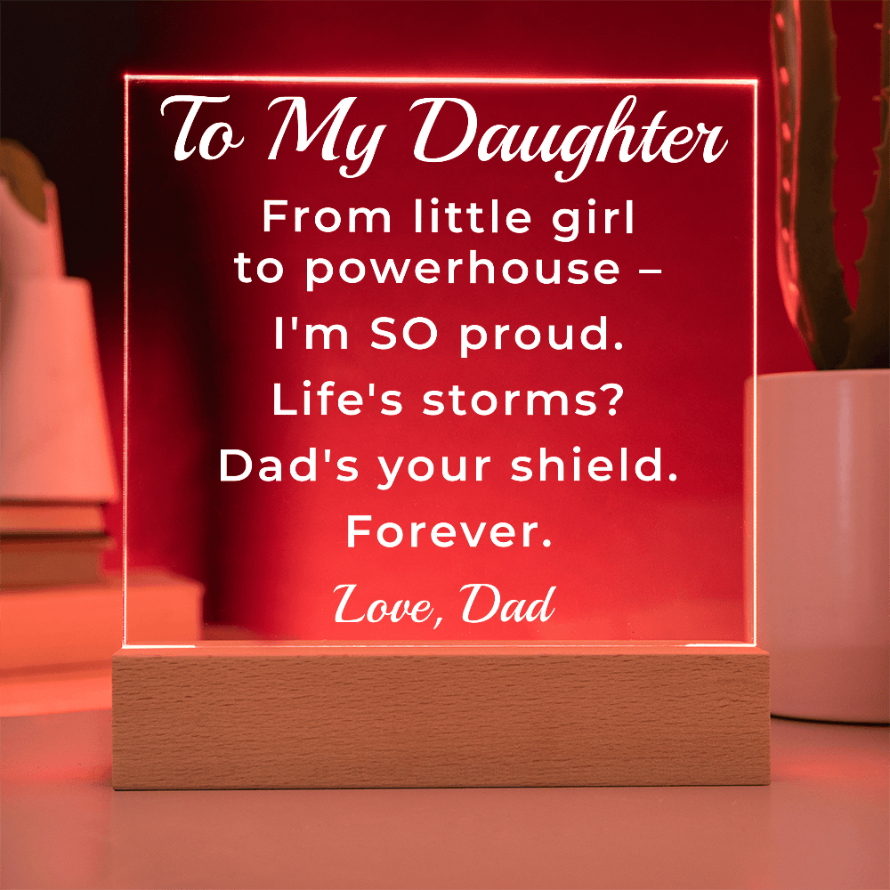 ShineOn Fulfillment Jewelry Dad->Daughter - LED Acrylic Plaque - GHR1252