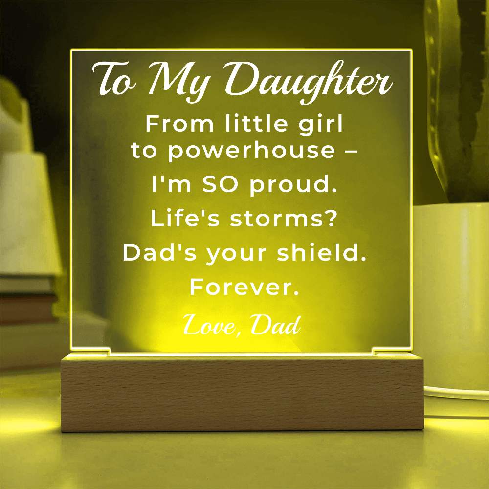 ShineOn Fulfillment Jewelry Dad->Daughter - LED Acrylic Plaque - GHR1252