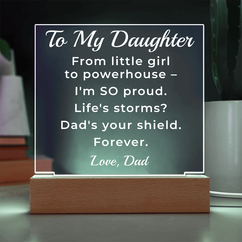 ShineOn Fulfillment Jewelry Dad->Daughter - LED Acrylic Plaque - GHR1252