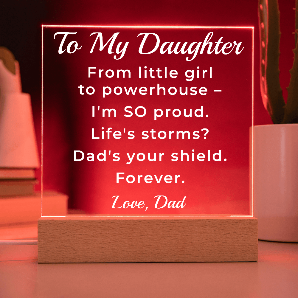 ShineOn Fulfillment Jewelry Dad->Daughter - LED Acrylic Plaque - GHR1252