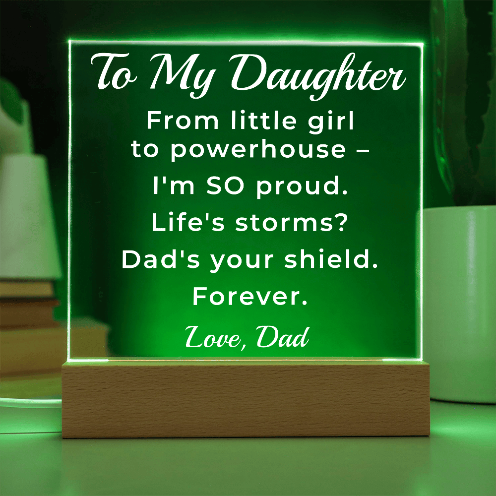 ShineOn Fulfillment Jewelry Dad->Daughter - LED Acrylic Plaque - GHR1252