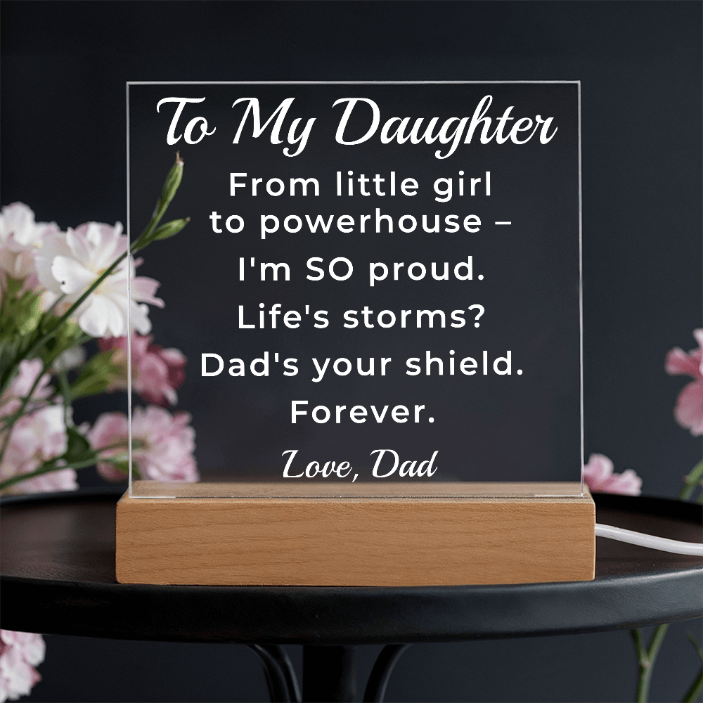 ShineOn Fulfillment Jewelry Dad->Daughter - LED Acrylic Plaque - GHR1252