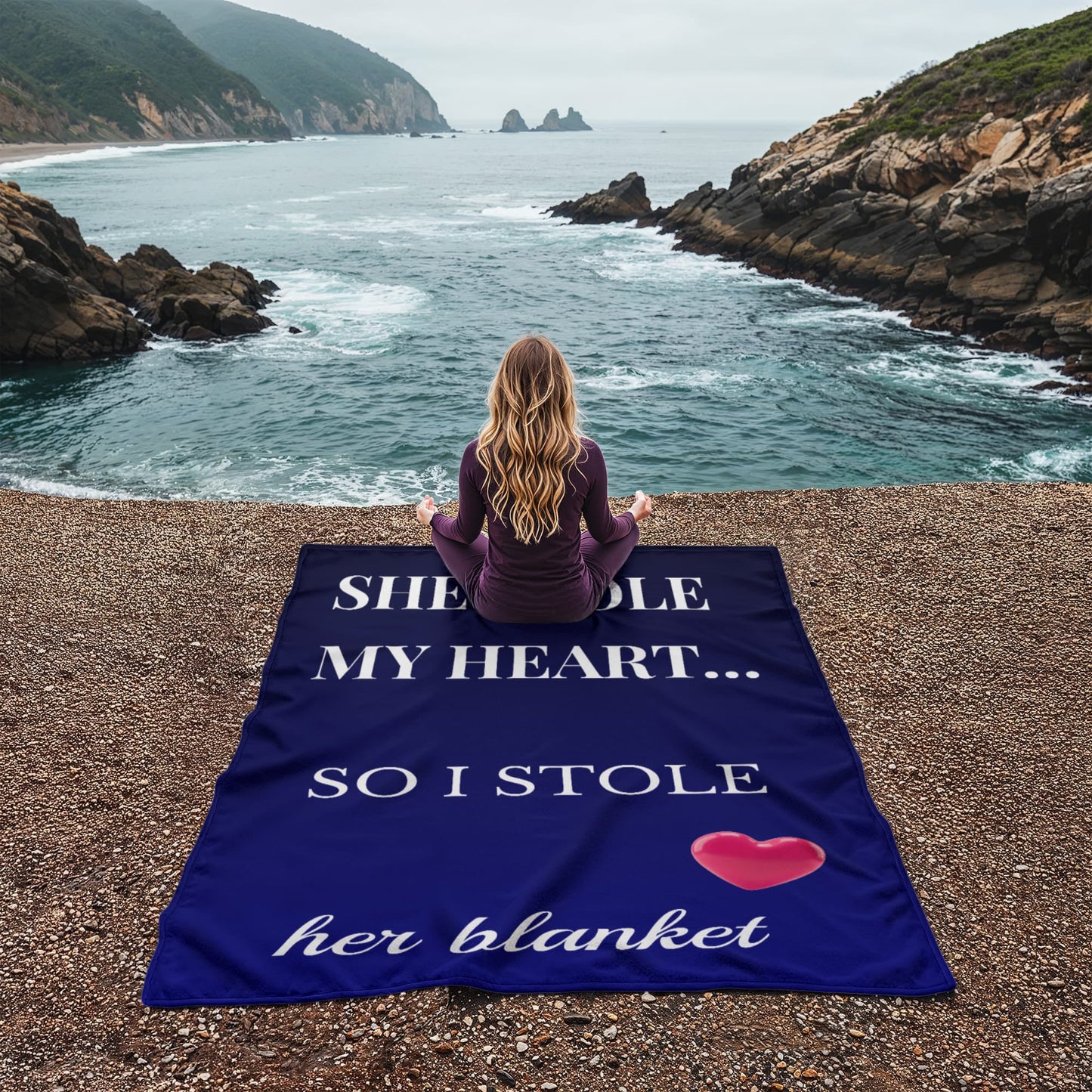 ShineOn Fulfillment Jewelry Funny Husband to Wife Blanket – She Stole My Heart - GHR1216