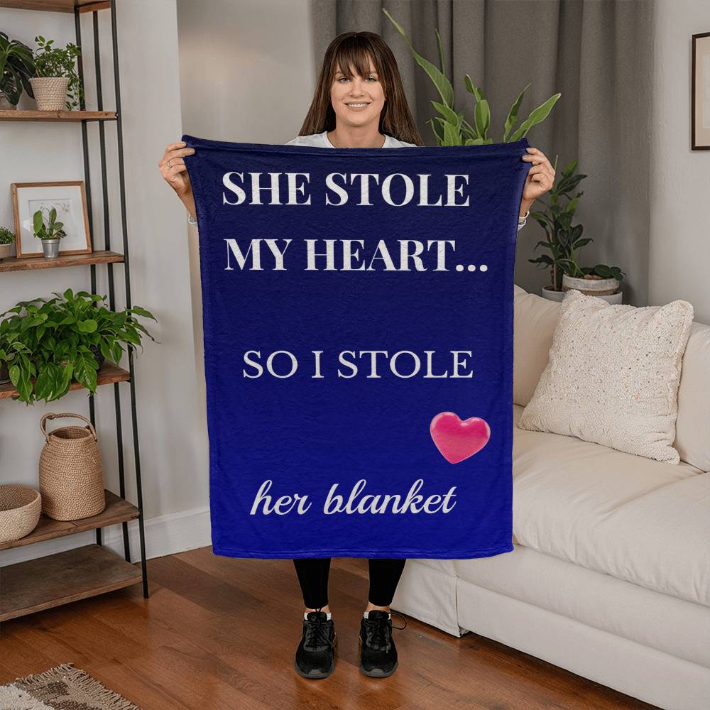 ShineOn Fulfillment Jewelry Funny Husband to Wife Blanket – She Stole My Heart - GHR1216