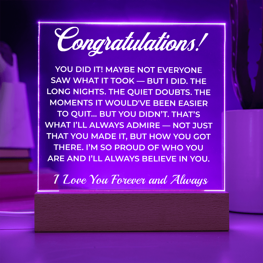 ShineOn Fulfillment Jewelry Graduation Congrats from Me - Acrylic Plaque - GHR1100