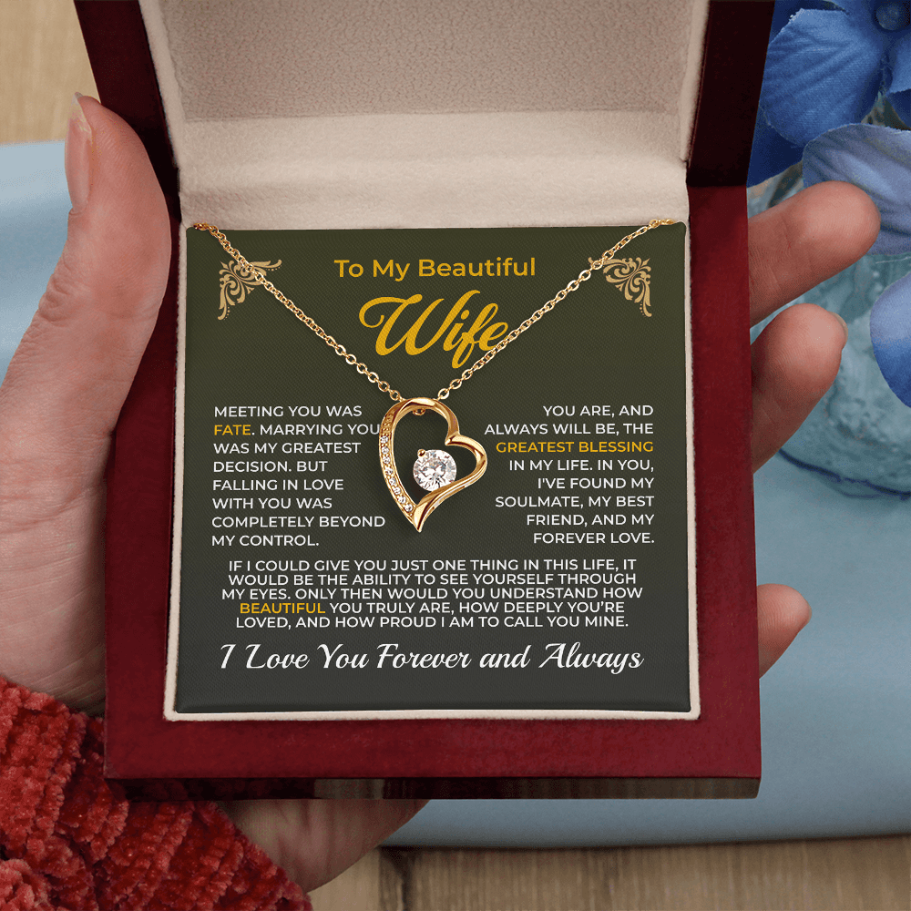 ShineOn Fulfillment Jewelry Husband->Wife - Forever Love Necklace - GHR1264
