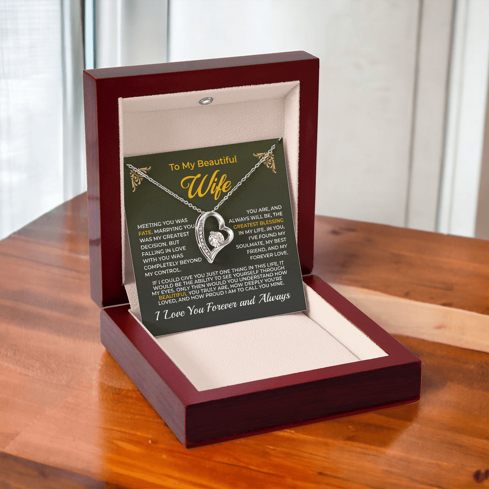 ShineOn Fulfillment Jewelry Husband->Wife - Forever Love Necklace - GHR1264