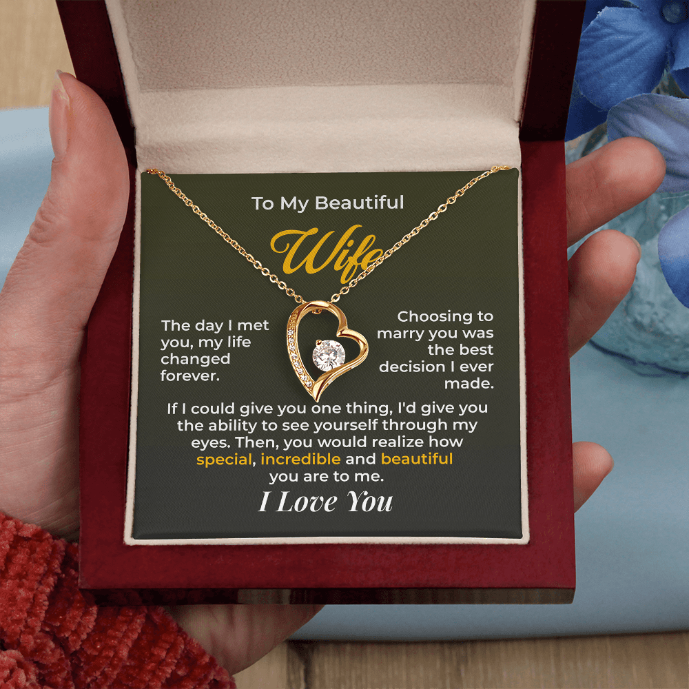 ShineOn Fulfillment Jewelry Husband->Wife - Forever Love Necklace - GHR1267
