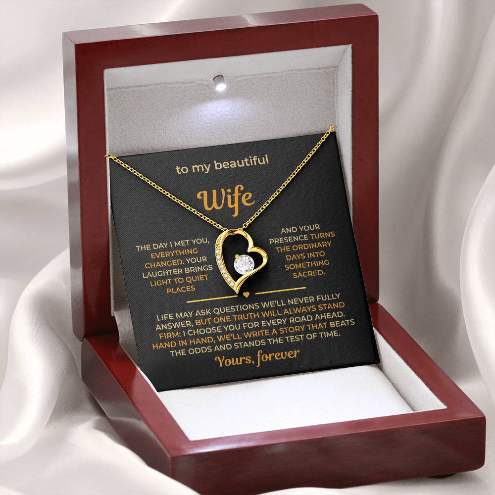 ShineOn Fulfillment Jewelry Husband->Wife - Forever Love Necklace - GHR1273