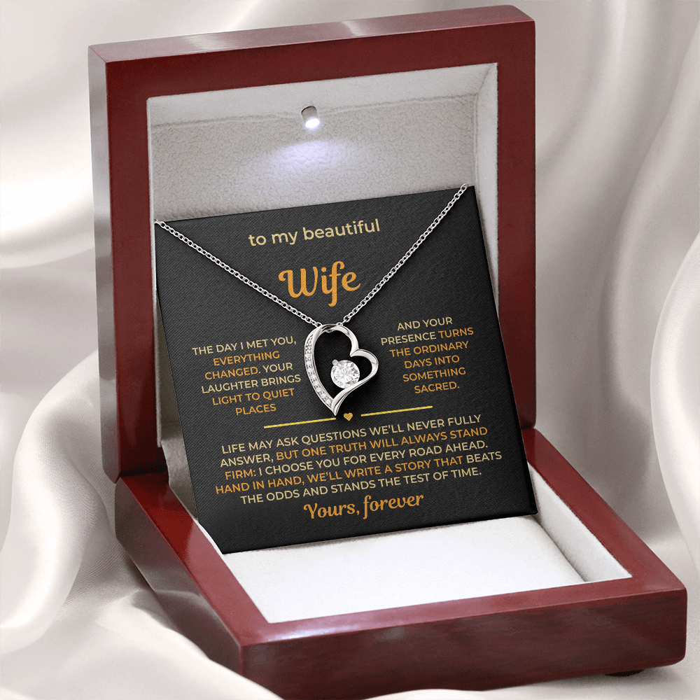 ShineOn Fulfillment Jewelry Husband->Wife - Forever Love Necklace - GHR1273