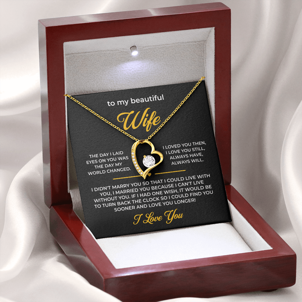 ShineOn Fulfillment Jewelry Husband->Wife - Forever Love Necklace - GHR1276