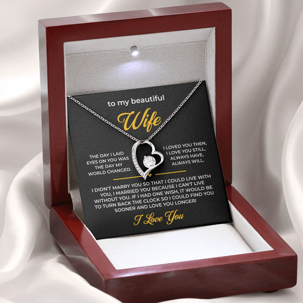 ShineOn Fulfillment Jewelry Husband->Wife - Forever Love Necklace - GHR1276