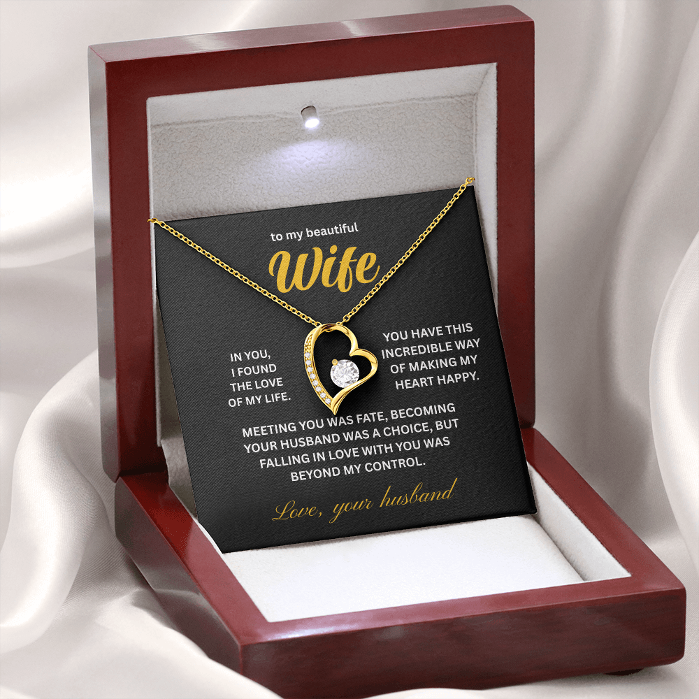 ShineOn Fulfillment Jewelry Husband->Wife - Forever Love Necklace - GHR1279