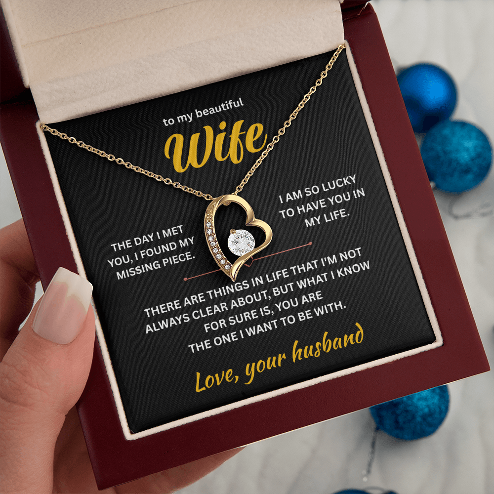 ShineOn Fulfillment Jewelry Husband=>Wife - Forever Love Necklace - GHR1282