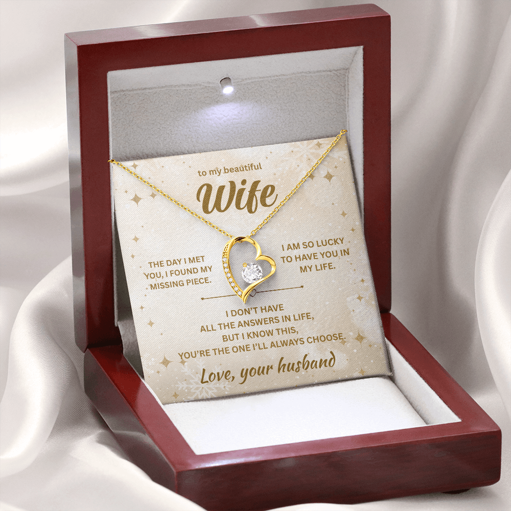 ShineOn Fulfillment Jewelry Husband=>Wife - Forever Love Necklace - GHR1288