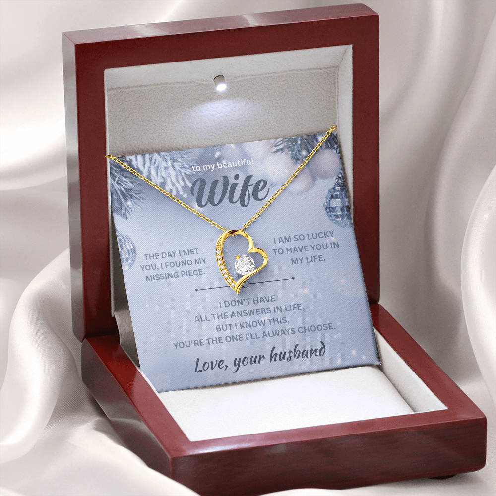 ShineOn Fulfillment Jewelry Husband=>Wife - Forever Love Necklace - GHR1291