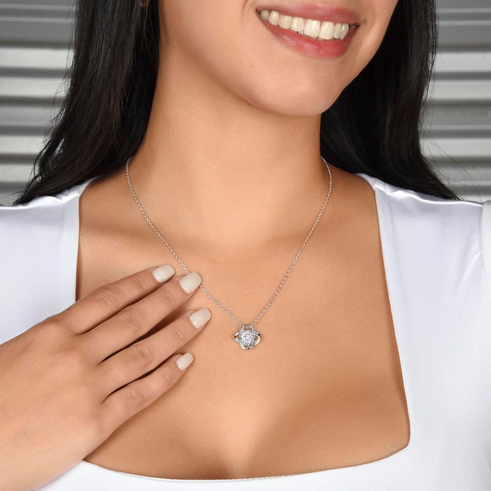 ShineOn Fulfillment Jewelry Husband->Wife - Love Knot Necklace - GHR1278