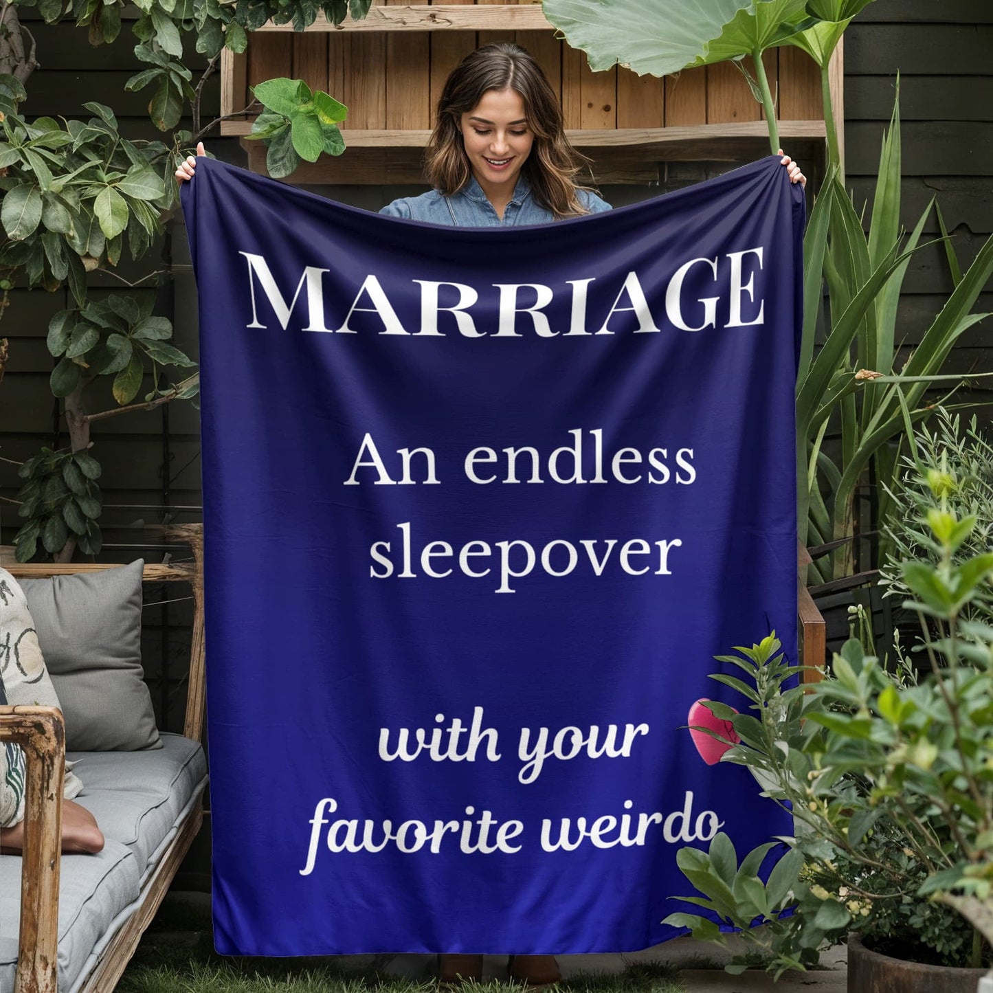 ShineOn Fulfillment Jewelry Jersey Fleece Blanket Marriage Blanket – Jersey Fleece Blanket 50" x 60" - GHR1210