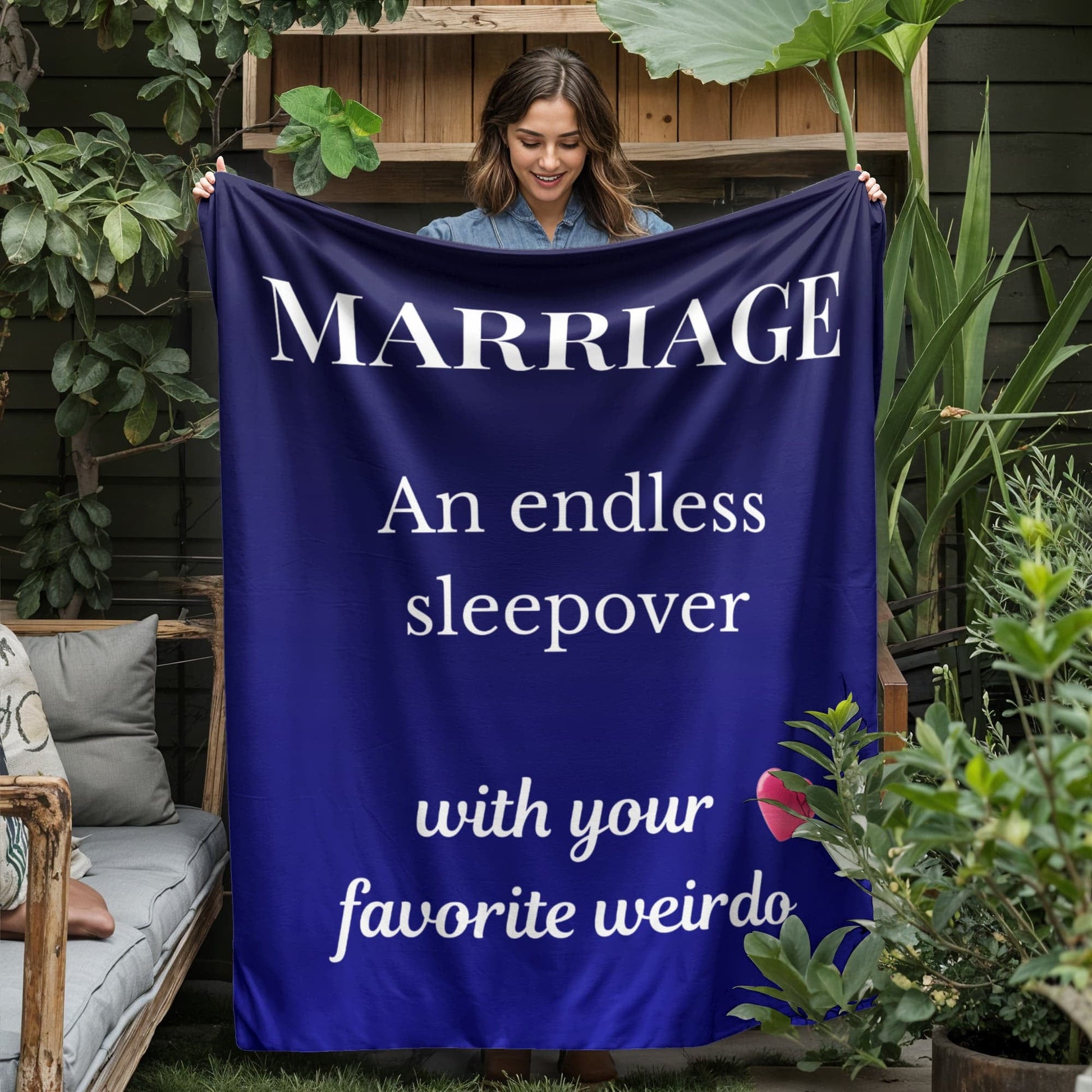 ShineOn Fulfillment Jewelry Jersey Fleece Blanket Marriage Blanket – Jersey Fleece Blanket 50" x 60" - GHR1210