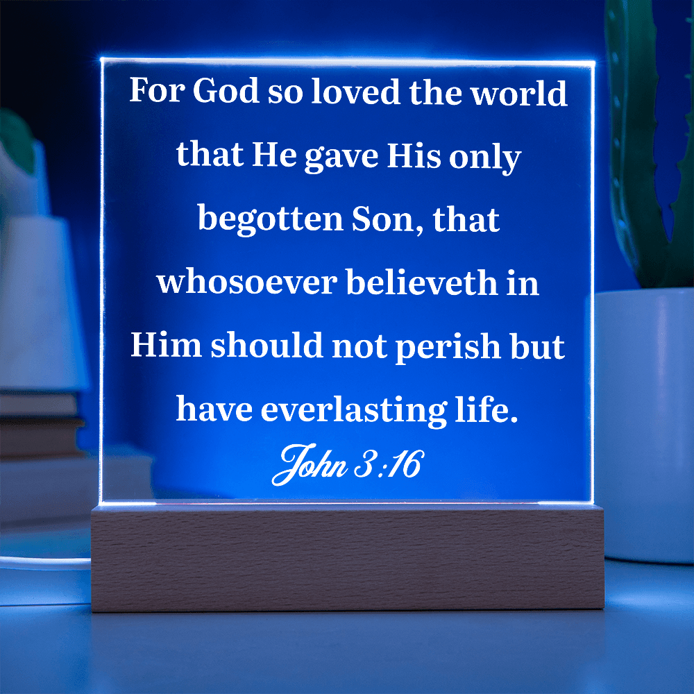 ShineOn Fulfillment Jewelry John 3:16 - Acrylic Plaque - GHR1078