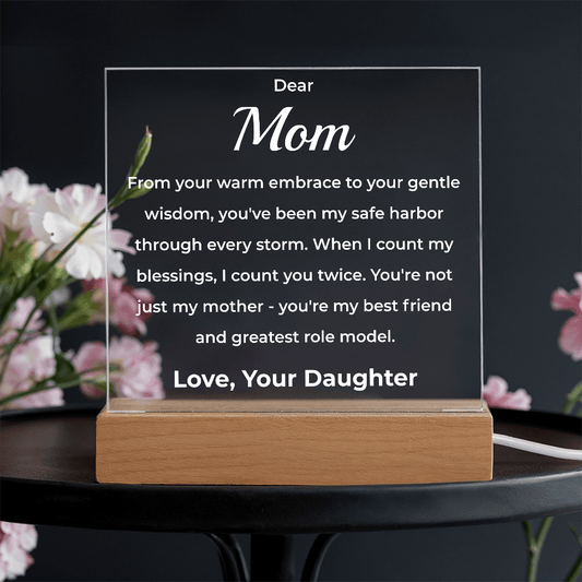 ShineOn Fulfillment Jewelry LED Corded Base Dear Mom from Daughter