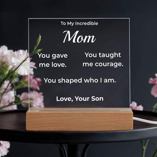 ShineOn Fulfillment Jewelry LED Corded Base To Mom From Son - LED Plaque