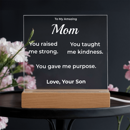 ShineOn Fulfillment Jewelry LED Corded Base To Mom from Son Plaque