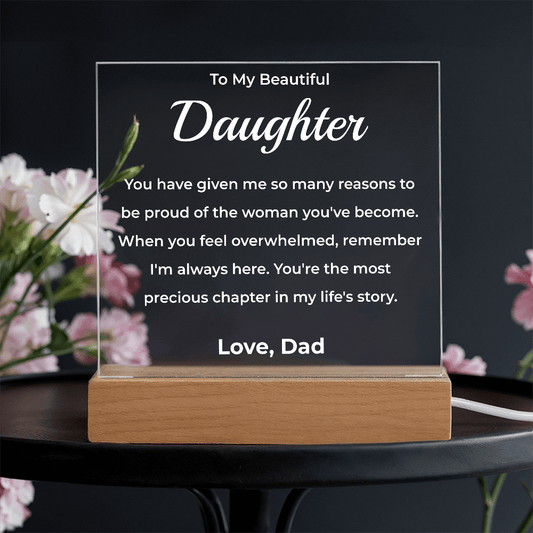 ShineOn Fulfillment Jewelry LED Corded Base To My Beautiful Daughter