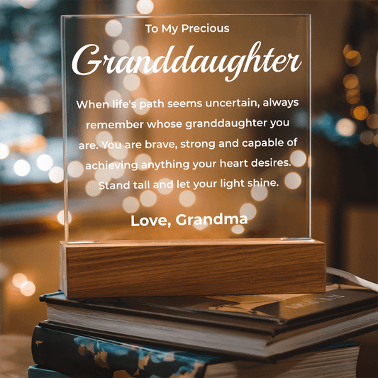 ShineOn Fulfillment Jewelry LED Corded Base To My Precious Granddaughter from Grandma - LED Plaque