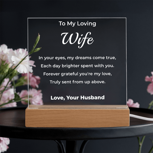ShineOn Fulfillment Jewelry LED Corded Base To Wife From Husband - LED Plaque