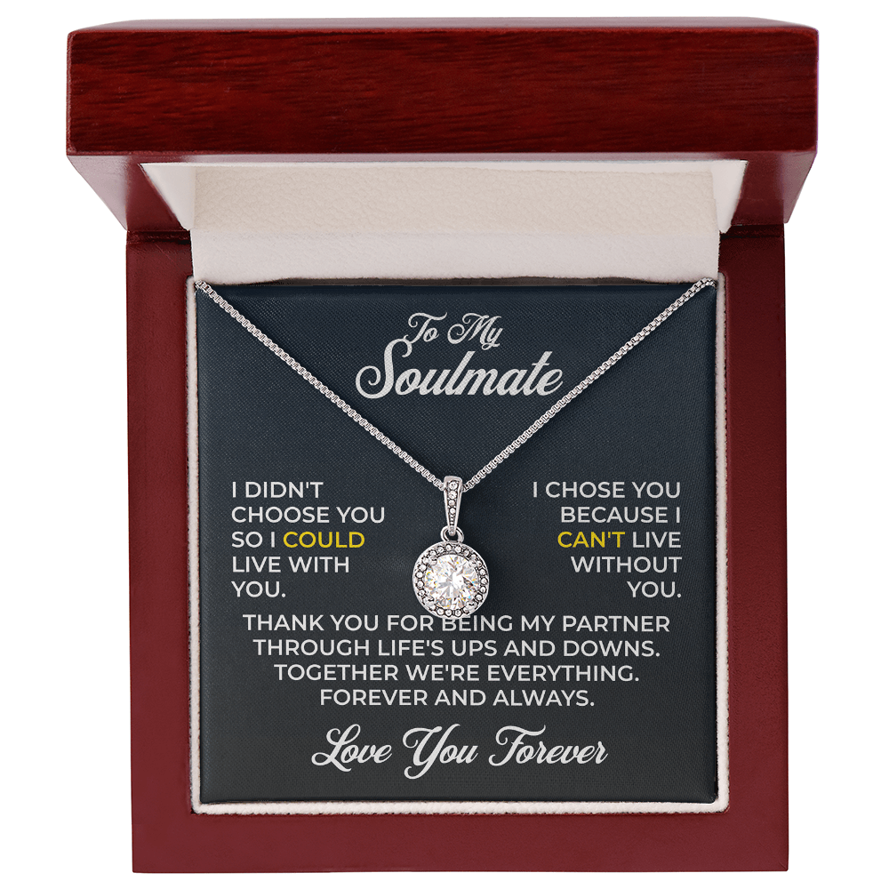 ShineOn Fulfillment Jewelry Luxury Box w/ LED Soulmate - Eternal Hope Necklace - GHR1253