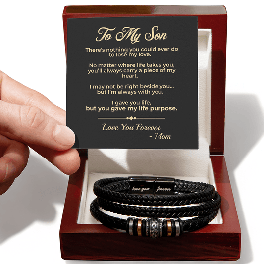 ShineOn Fulfillment Jewelry Luxury Box w/LED To My Son - Love You Forever Bracelet - GHR1160