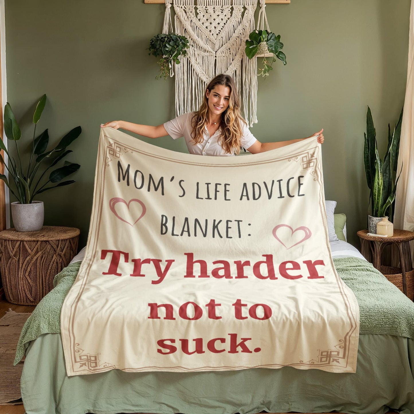 ShineOn Fulfillment Jewelry Mom's Life Advice Blanket - GHR1246