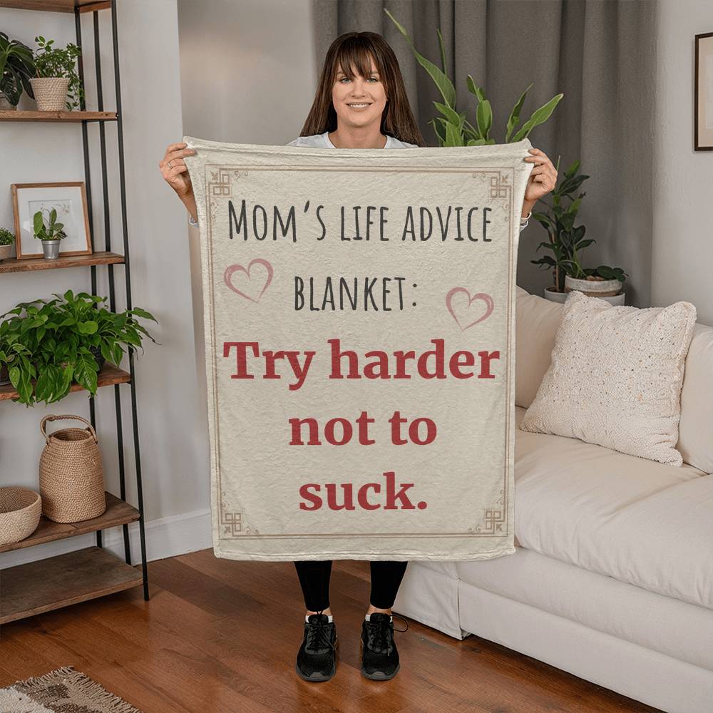 ShineOn Fulfillment Jewelry Mom's Life Advice Blanket - GHR1246