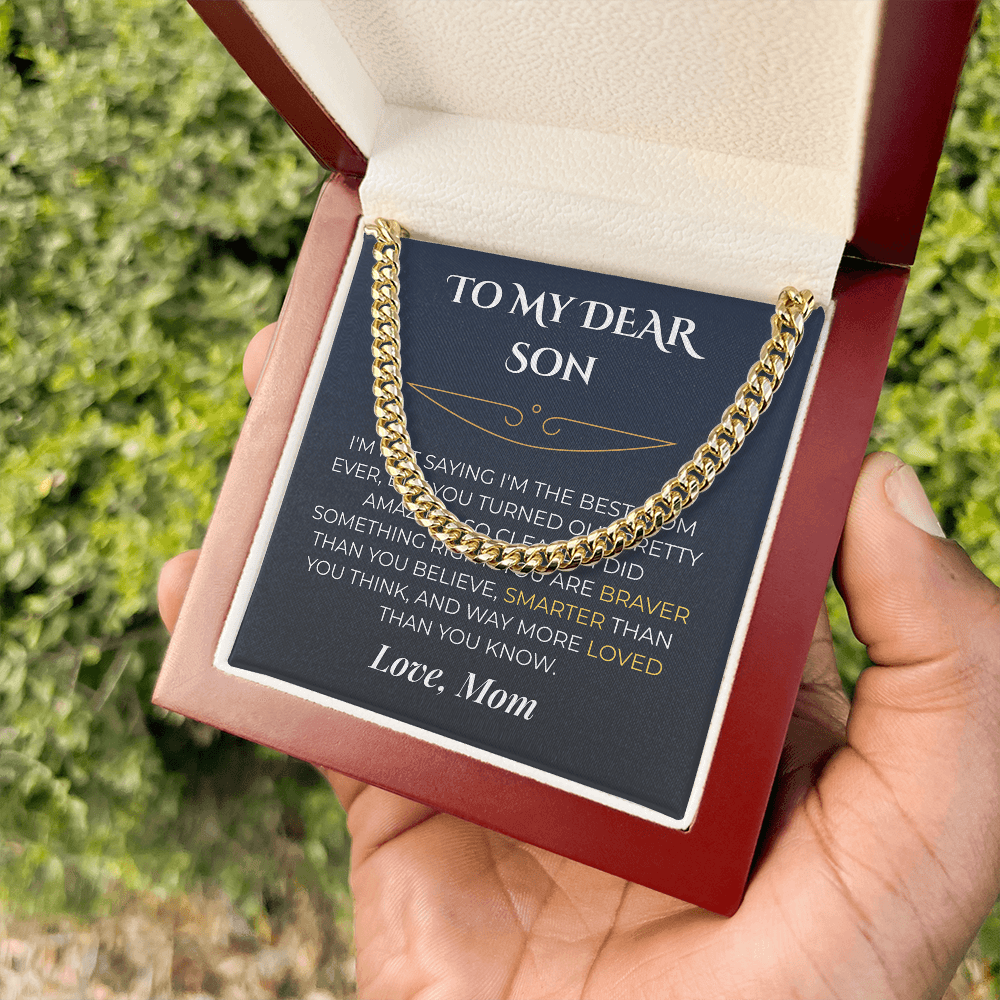 ShineOn Fulfillment Jewelry Mom->Son - Cuban Link Necklace - GHR1257