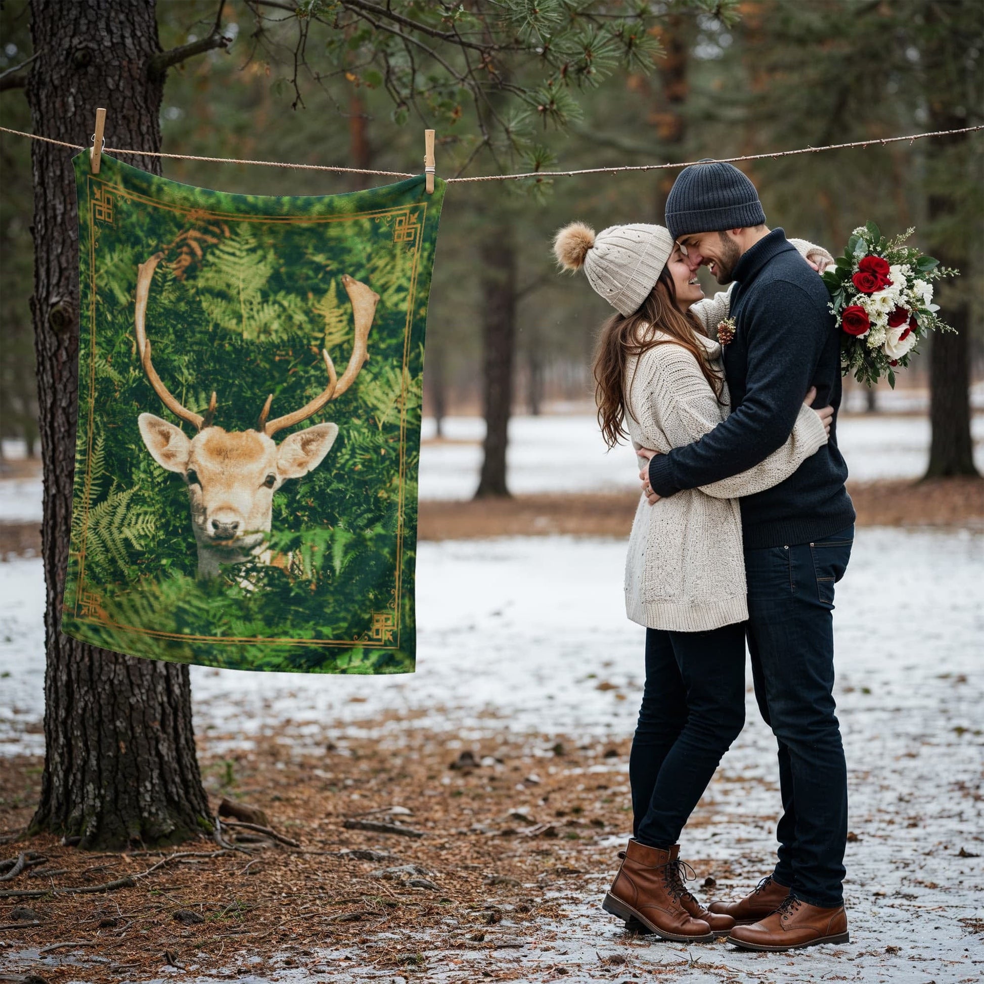 ShineOn Fulfillment Jewelry Rustic Hunting Lodge Throw - GHR1235