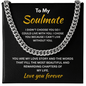 ShineOn Fulfillment Jewelry Stainless Steel / Luxury Box Soulmate - Cuban Link Chain - GHR1307