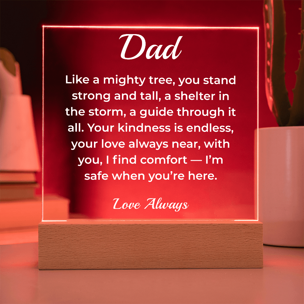 ShineOn Fulfillment Jewelry To Dad Quiet Strength - LED Acrylic Plaque - GHR1116