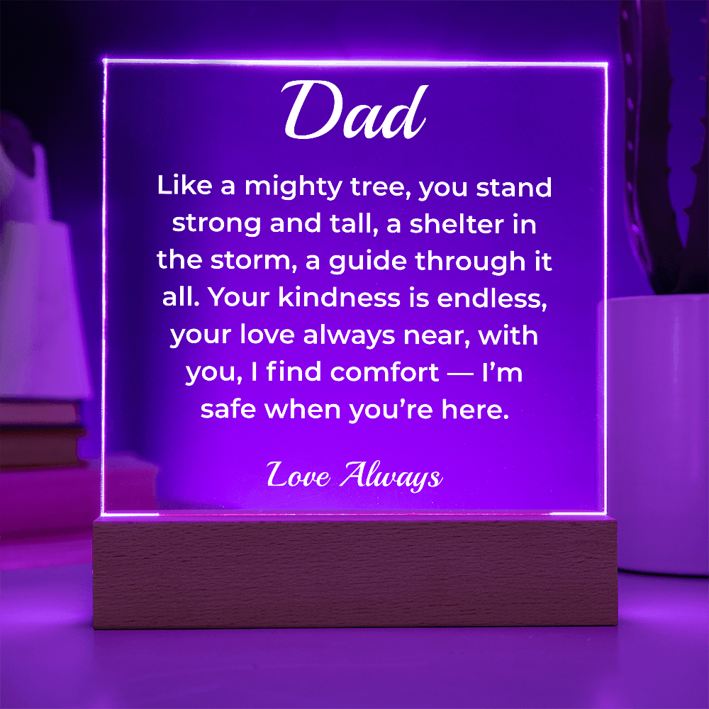 ShineOn Fulfillment Jewelry To Dad Quiet Strength - LED Acrylic Plaque - GHR1116