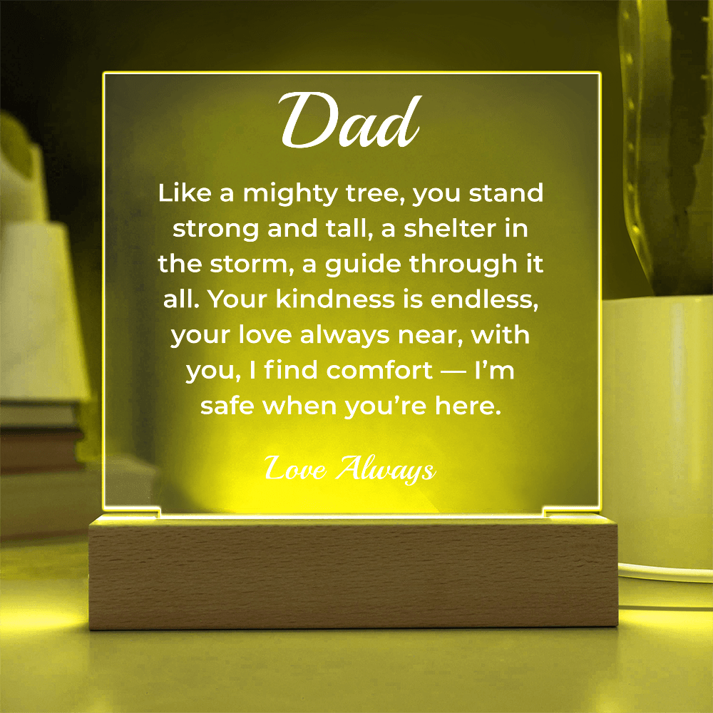ShineOn Fulfillment Jewelry To Dad Quiet Strength - LED Acrylic Plaque - GHR1116