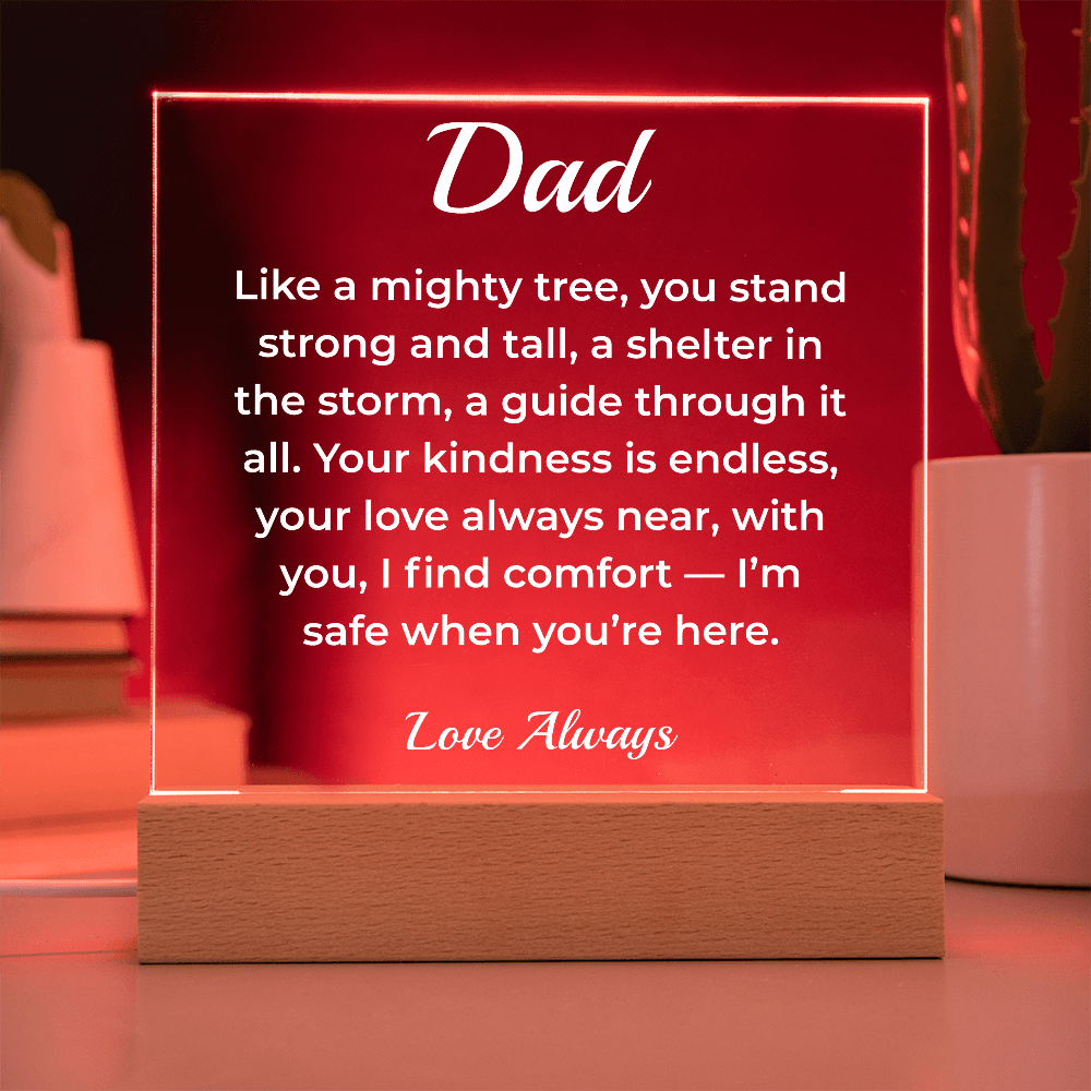 ShineOn Fulfillment Jewelry To Dad Quiet Strength - LED Acrylic Plaque - GHR1116