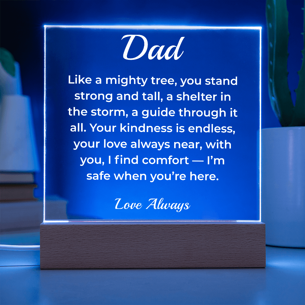 ShineOn Fulfillment Jewelry To Dad Quiet Strength - LED Acrylic Plaque - GHR1116