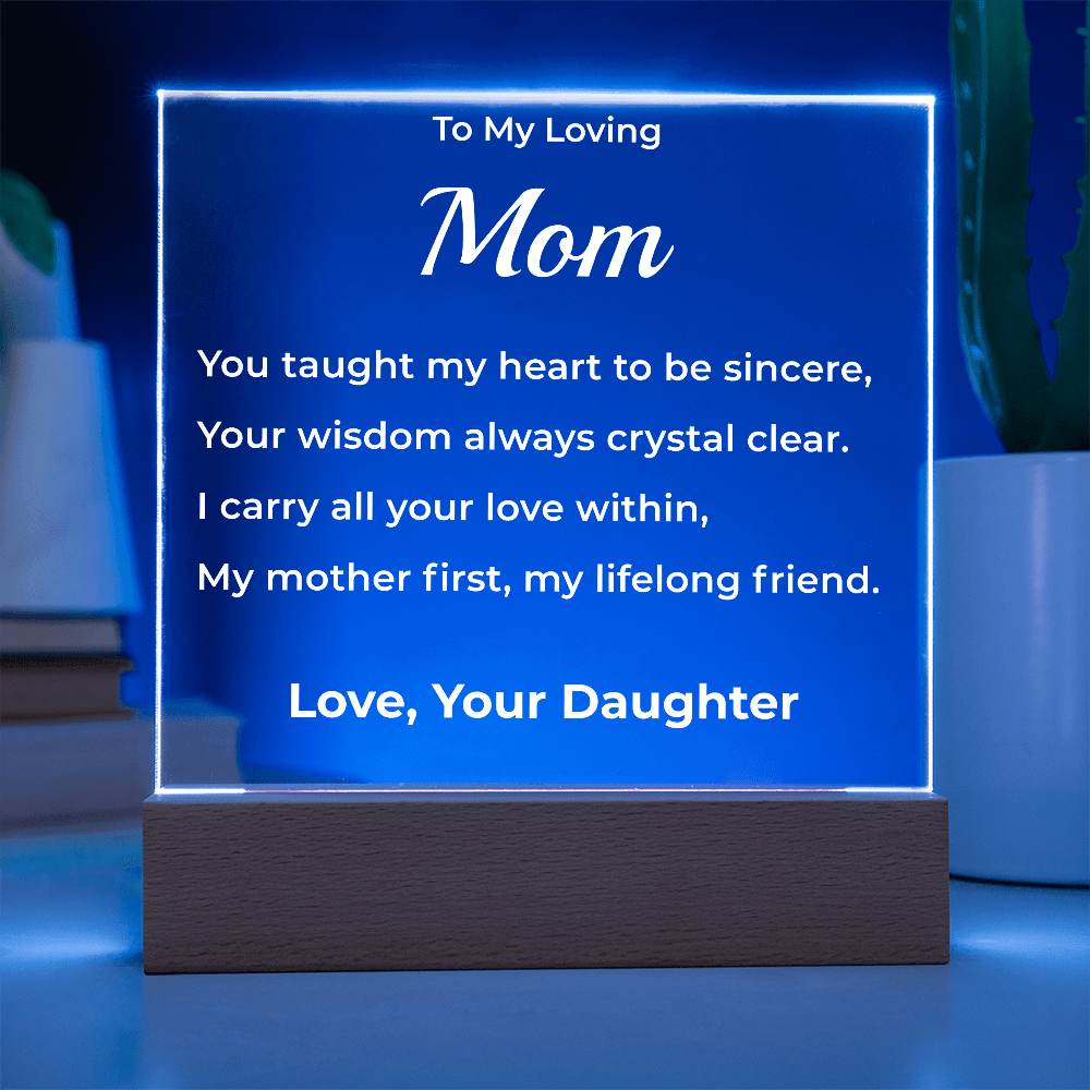 ShineOn Fulfillment Jewelry To Mom from Daughter - LED Plaque