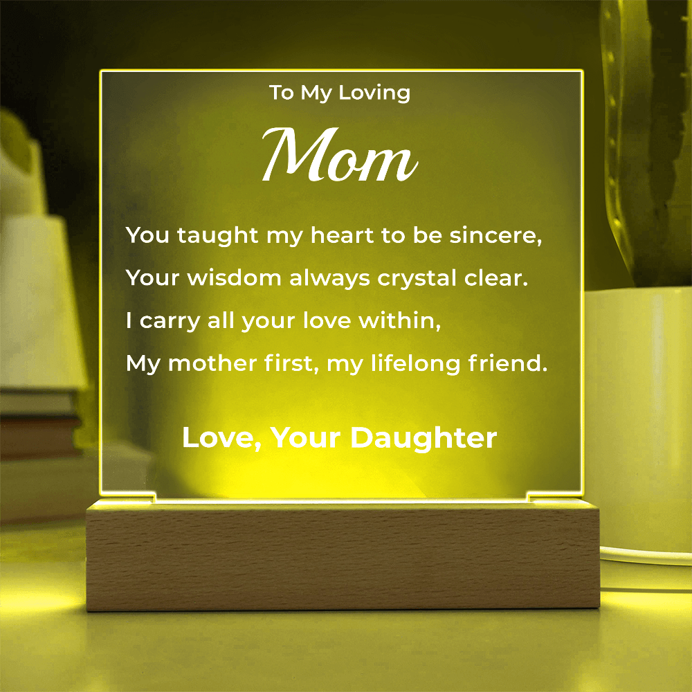 ShineOn Fulfillment Jewelry To Mom from Daughter - LED Plaque