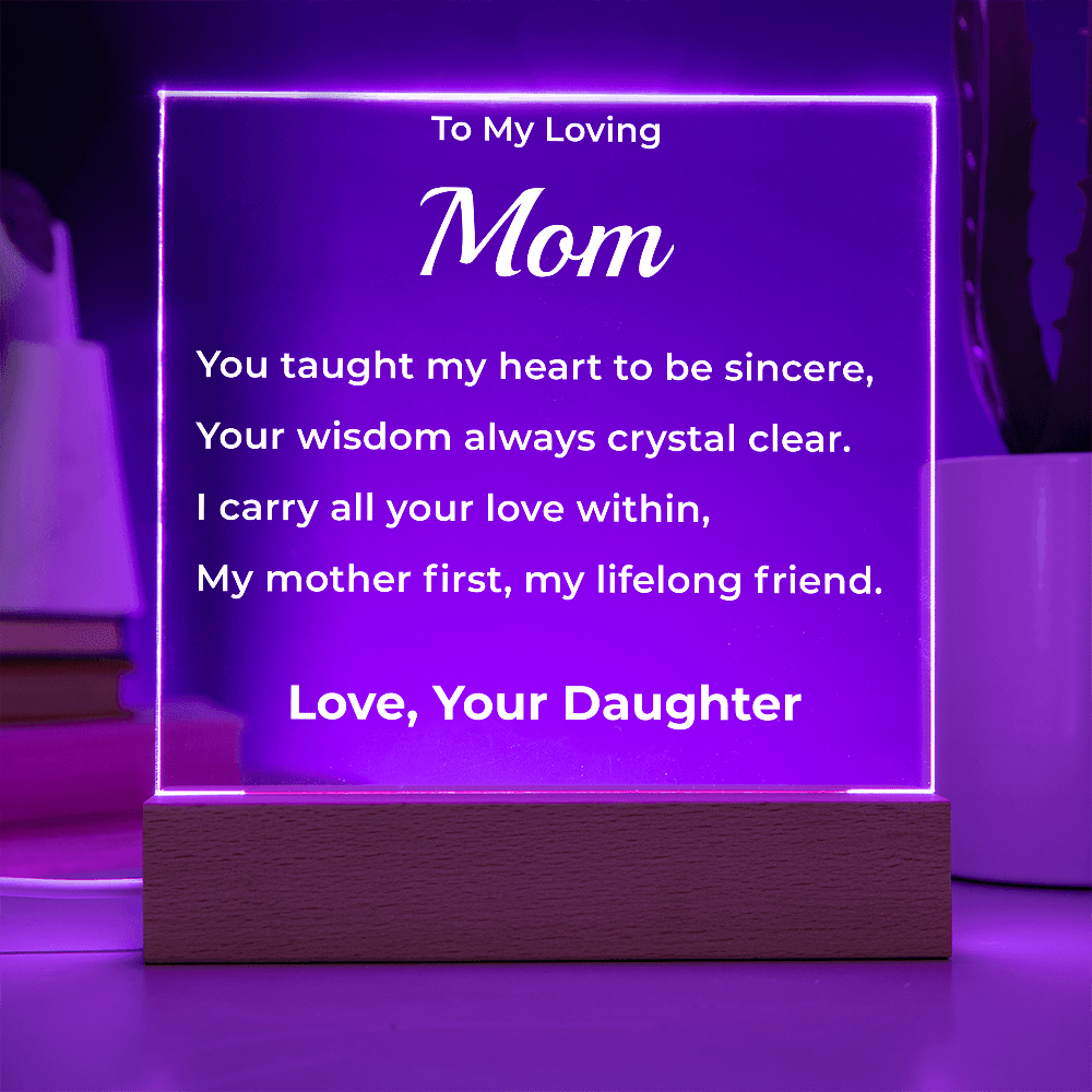 ShineOn Fulfillment Jewelry To Mom from Daughter - LED Plaque