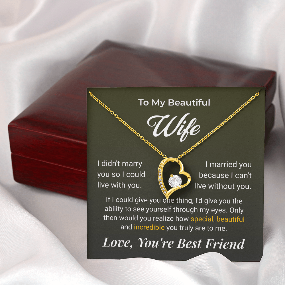 ShineOn Fulfillment Jewelry To My Beautiful Wife Forever Love Necklace - GHR1261